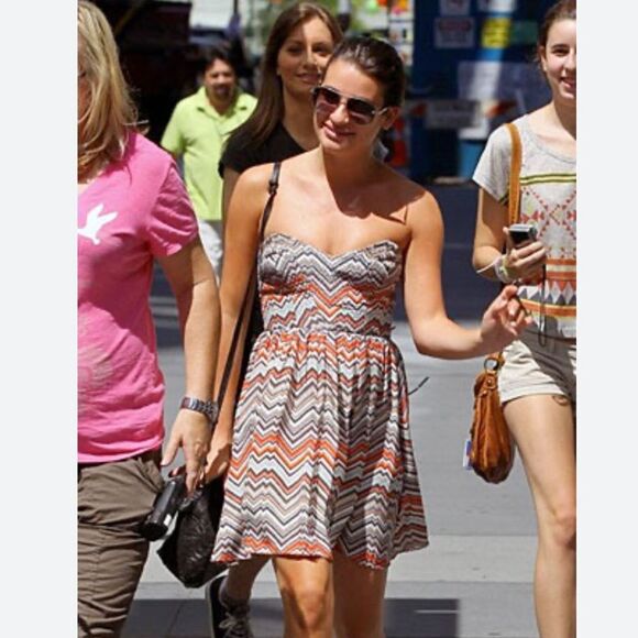 Early 2000’s Parker strapless silk mini Aztec dress babydoll/ gossip girl XS - Picture 6 of 6